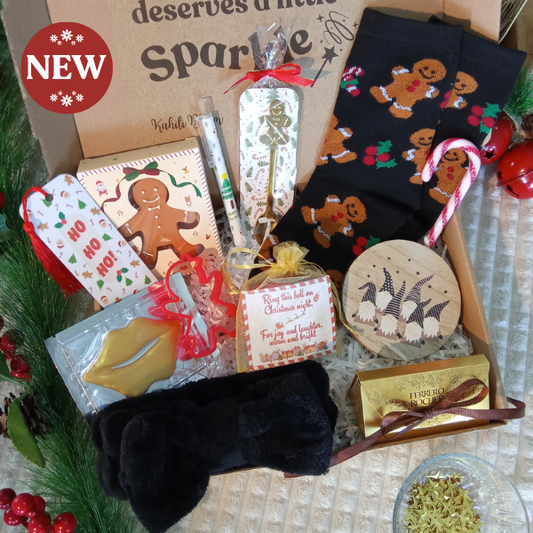 GINGERBREAD FESTIVE SOCK BOX