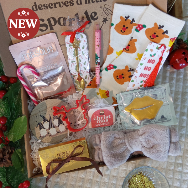 REINDEER CHEER SOCK BOX